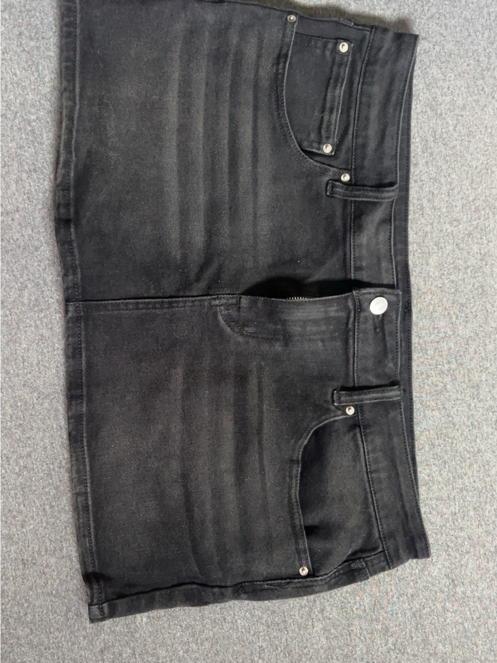 Fashion Nova Black Denim Mini Skirt